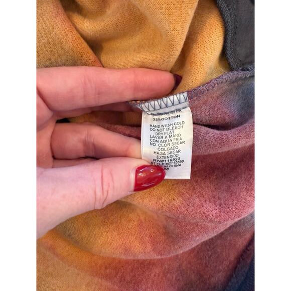 Easel Multicolor Tie Dye Jacket Shacket Size M Button Up Soft Felt Flannel - Picture 4 of 6